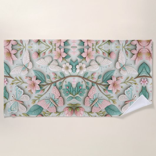 Erinnerungen des Meeres Strandtuch (Vorderseite)