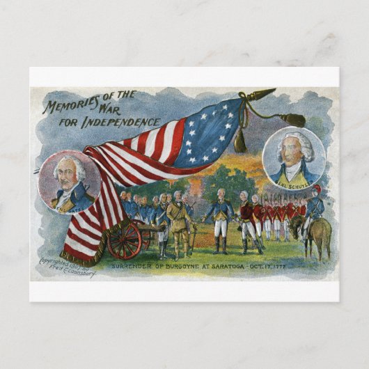 Erinnerungen des Unabhängigkeitskrieges Postkarte (Vorderseite)