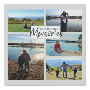 Erinnerungen Familienfoto-Collage erstellen Künstlicher Leinwanddruck