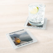 Erinnerungen Familienurlaub Souvenir Untersetzer (Schrägansicht)