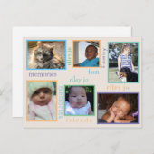 Erinnerungen Farbenfroh bei jedem Anlass 6 FotoCol Postkarte (Vorne/Hinten)