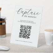 Erinnerungen Festhalten Hochzeitsfoto-QR-Code Sockelschild (In SItu)