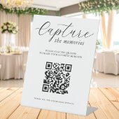 Erinnerungen Festhalten Hochzeitsfoto-QR-Code Sockelschild