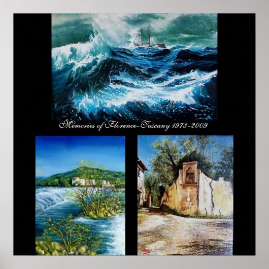 Erinnerungen Florenz-Toskana Poster (Vorne)