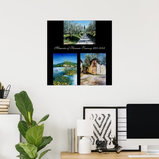 Erinnerungen Florenz-Toskana Poster (Heimbüro)