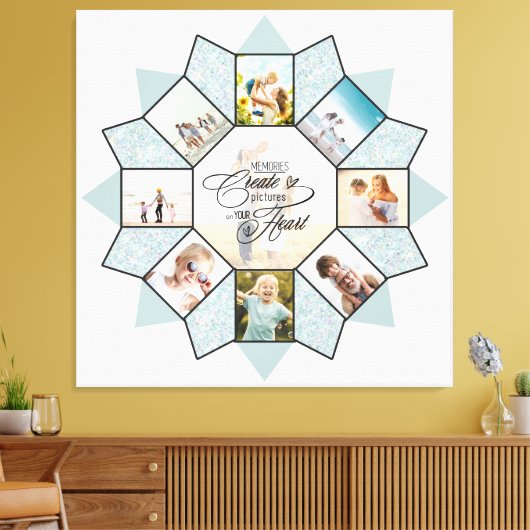 Erinnerungen Foto Collage Sea Glass ID1016 Leinwanddruck (Insitu (Wohnzimmer))