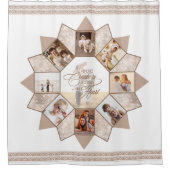 Erinnerungen FotoCollage Earth Tones ID1016 Duschvorhang (Vorderseite)