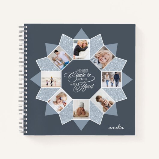 Erinnerungen FotoCollage Earth Tones ID1016 Notizblock (Vorderseite)