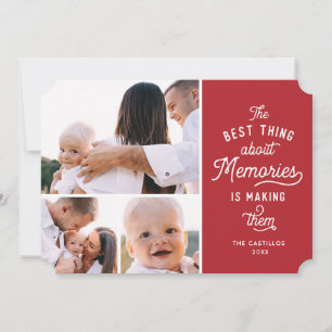 Erinnerungen Fotocollage Weihnachtskarte machen Feiertagskarte