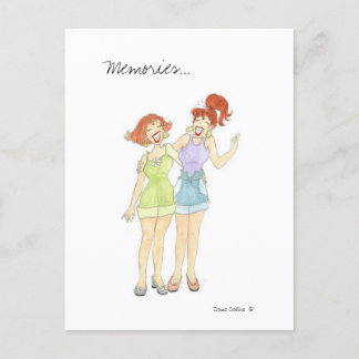 Erinnerungen Freundin Postkarte