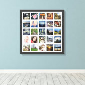 Erinnerungen für Ihre Familie 25-FotoCollage Leinwanddruck (Insitu (Holzboden))