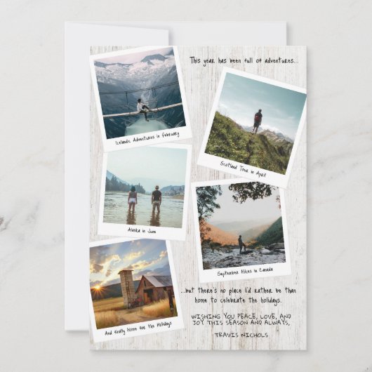 Erinnerungen für Reisen FotoCollage Weihnachten (Vorderseite)