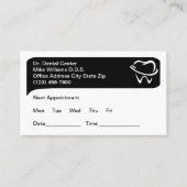 Erinnerungen für Zahnarztberufe Visitenkarte (Vorderseite)