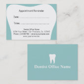 Erinnerungen für Zahnärzte | Zahnbüro Terminkarte (Vorne/Hinten)