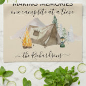 Erinnerungen gleichzeitig als Campingplatz Geschirrtuch (Gefaltet)