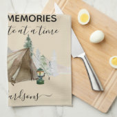 Erinnerungen gleichzeitig als Campingplatz Geschirrtuch (Viertel Falte)