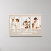 Erinnerungen Greige, individuelle FotoCollage Leinwanddruck (Vorderseite)