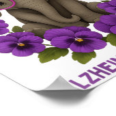 Erinnerungen Heimer's Awareness Lila Elephant Blum Poster (Ecke)