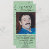 Erinnerungen Ihrer Gedenkkarte (Vorne/Hinten)