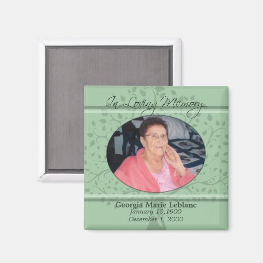 Erinnerungen Ihrer Gedenkkarte Magnet (Vorderseite/Rückseite)