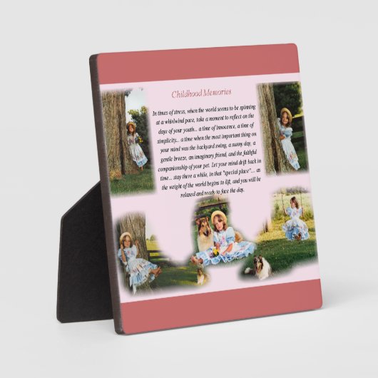 Erinnerungen im Kindesalter Fotoplatte (Vorderseite)