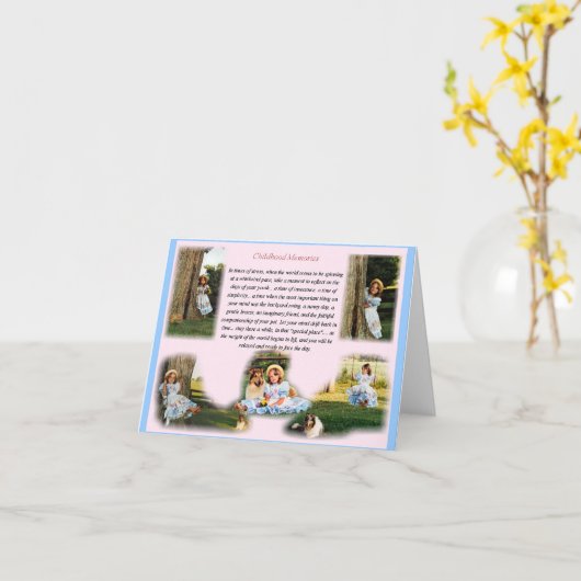 Erinnerungen im Kindesalter Karte (Gelbe Blume)