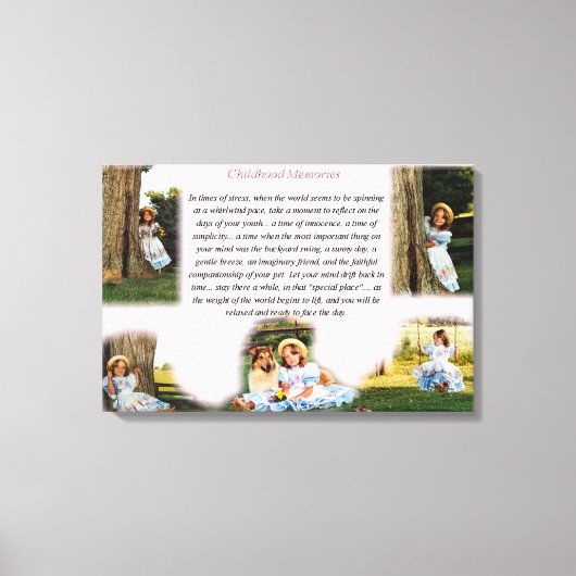 Erinnerungen im Kindesalter Leinwanddruck (Vorderseite)