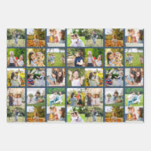 Erinnerungen in Bewegung: Anpassbare 16-FotoCollag Geschenkpapier Set (Vorderseite 3)