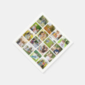 Erinnerungen in Bewegung: Anpassbare 16-FotoCollag Serviette (Ecke)