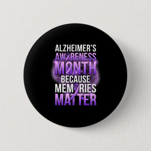 Erinnerungen lila Band Alzheimer-Monatsbewusstsein Button