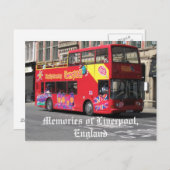 Erinnerungen Liverpool, England Postkarte (Vorne/Hinten)