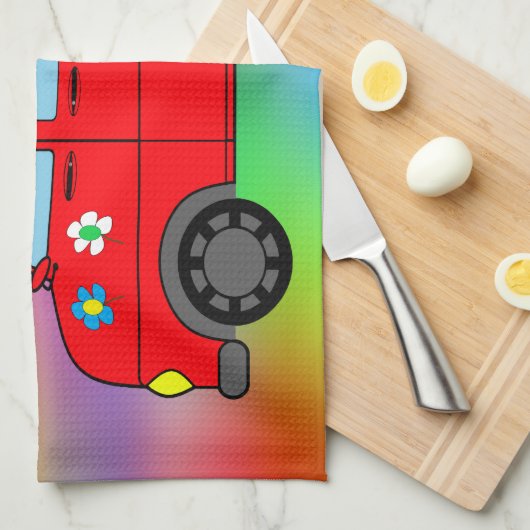 "Erinnerungen machen!" Campervan Teetuch Geschirrtuch (Viertel Falte)