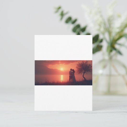 Erinnerungen mit Angehörigen Postkarte (Stehend Vorderseite)