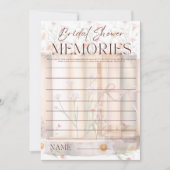 Erinnerungen mit dem Bride Brautparty Game (Vorderseite)