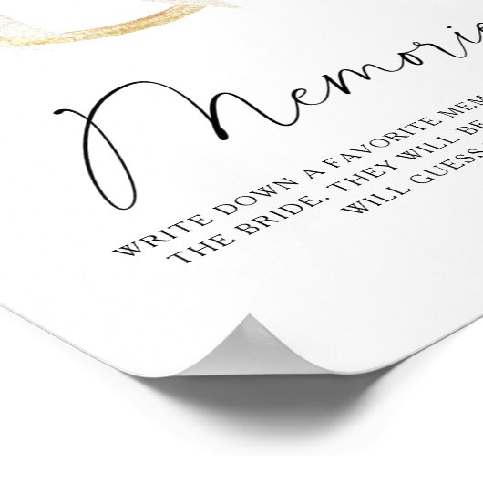 Erinnerungen mit der Braut Poster (Ecke)