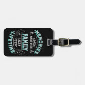 Erinnerungen mit Familie dauern ihr Leben Gepäckanhänger (Vorderseite horizontal)