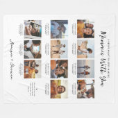 Erinnerungen mit Ihnen | 11 Fotocollage Keepake Fleecedecke (Vorderseite (Horizontal))