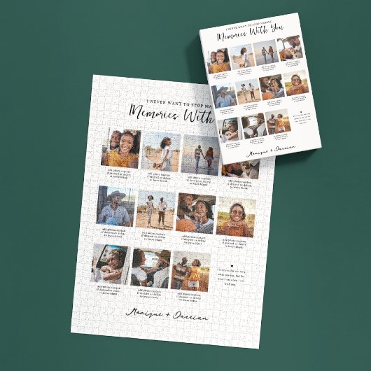 Erinnerungen mit Ihnen | 11 Fotocollage Keepake Puzzle