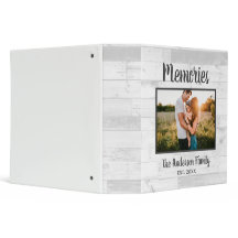Erinnerungen Name Foto White Wood Scrapbook