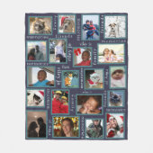 Erinnerungen Navy Blau Erstellen Sie Ihre 20 FotoC Fleecedecke (Vorderseite)