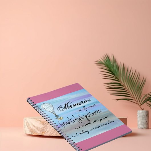 Erinnerungen Notebook Hot Air Ballon Sky Notizblock