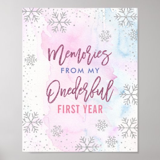 Erinnerungen ONEderful YearSnowflake Glitzer Magen Poster (Vorne)