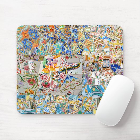 Erinnerungen. Park Güell. Großes Mosaik. Teil 1. Mousepad (Mit Mouse)