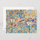 Erinnerungen. Park Güell. Großes Mosaik. Teil 1. Postkarte (Vorne/Hinten)
