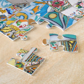 Erinnerungen. Park Güell. Großes Mosaik. Teil 1. Puzzle (Seite)