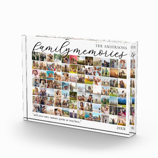 Erinnerungen Personalisiert 84 BildCollage Fotoblock (Rechts)