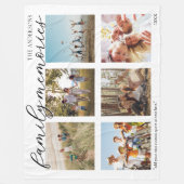 Erinnerungen Personalisierte FotoCollage Fleecedecke (Vorderseite)