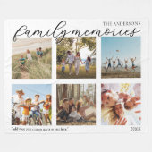 Erinnerungen Personalisierte FotoCollage Fleecedecke (Vorderseite (Horizontal))