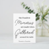 Erinnerungen Postkarte (Stehend Vorderseite)