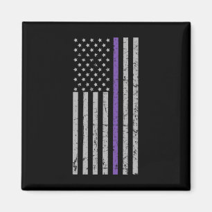 Erinnerungen Problem Heimerheimer US-Flagge Lila S Magnet
